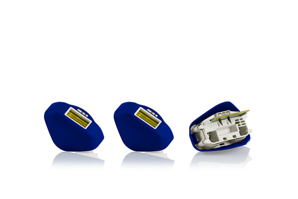 Navy Blue E-Flash 4C + Optic Cartridge Bundle showing the 3 cartridges from zipple
