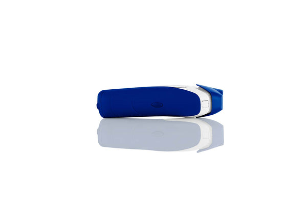 Navy Blue E flash side view from zipple