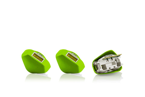 apple green 3 pack of optic cartridges for the E flash from Zipple